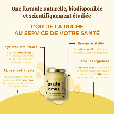 Gelée royale bio - Pot de 100g - Natura Force