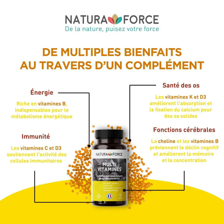 Multivitamines à haute assimilation - Natura Force