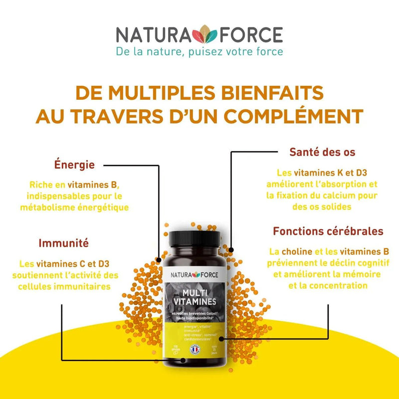 Multivitamines à haute assimilation - Natura Force