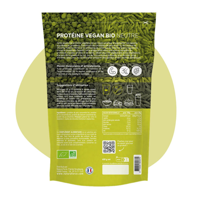 Protéine vegan bio neutre - Natura Force