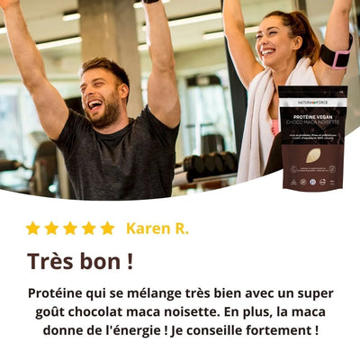 Protéine vegan chocolat maca noisette - Natura Force