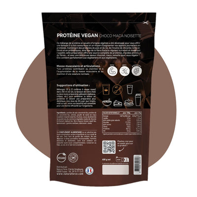 Protéine vegan chocolat maca noisette - Natura Force