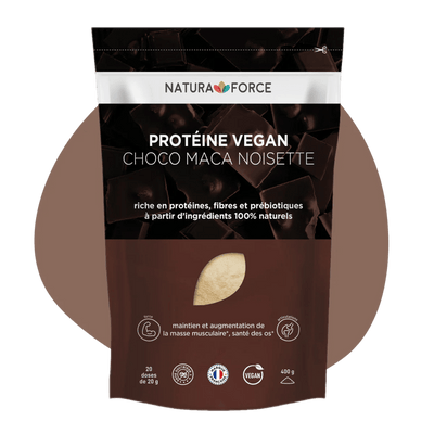 Protéine vegan chocolat maca noisette - Natura Force