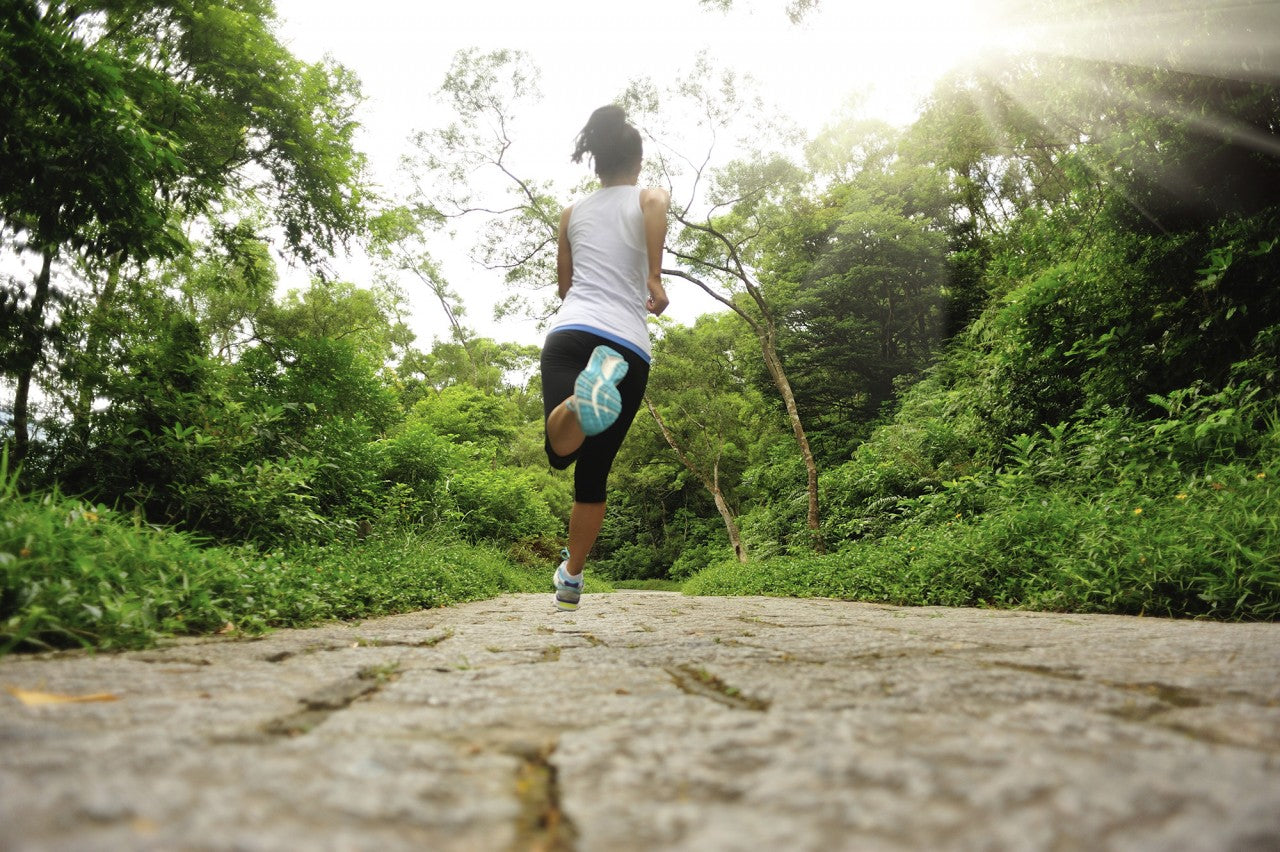 course à pied dans la forêt